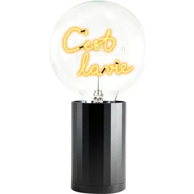 Mitb Cest Lavie Portable Table Lamp In Black