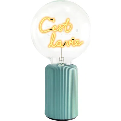 Mitb Cest Lavie Portable Table Lamp In Blue