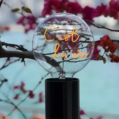 Mitb Cest Lavie Portable Table Lamp In Black