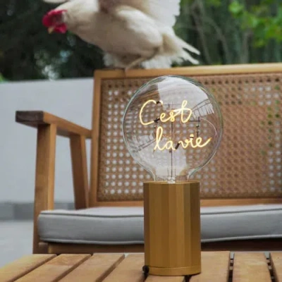 Mitb Cest Lavie Portable Table Lamp In Blue