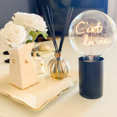 Mitb Cest Lavie Portable Table Lamp In Blue