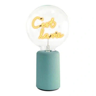 Mitb Cest Lavie Portable Table Lamp In Blue