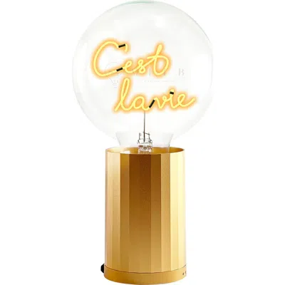 Mitb Cest Lavie Portable Table Lamp In Gold