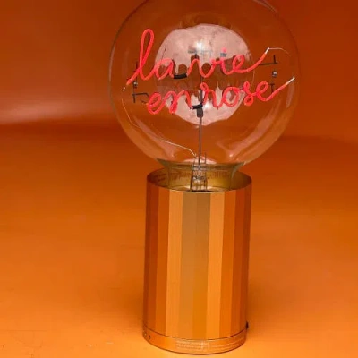 Mitb La Vie En Rose Portable Table Lamp In Gold