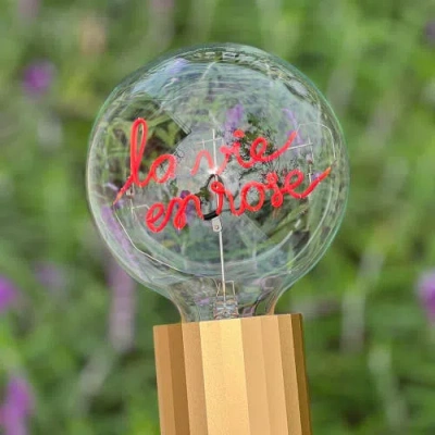 Mitb La Vie En Rose Portable Table Lamp In Gold