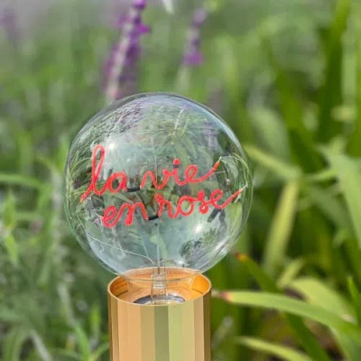 Mitb La Vie En Rose Portable Table Lamp In Gold