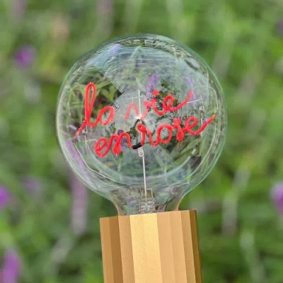 Mitb La Vie En Rose Portable Table Lamp In Yellow