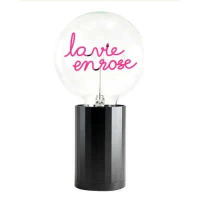 Mitb La Vie En Rose Portable Table Lamp In Black
