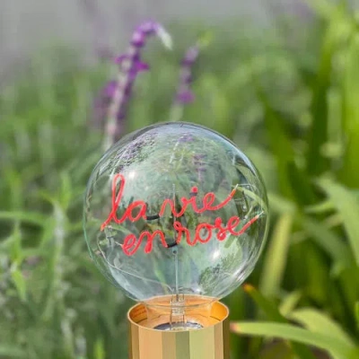 Mitb La Vie En Rose Portable Table Lamp In Yellow