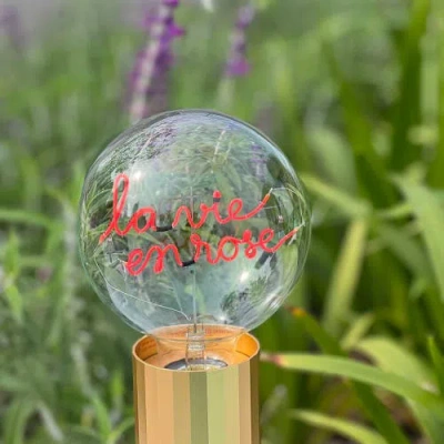 Mitb La Vie En Rose Portable Table Lamp In Blue