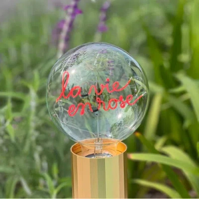 Mitb La Vie En Rose Portable Table Lamp In Black