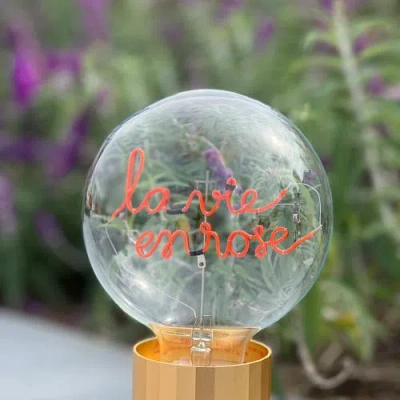 Mitb La Vie En Rose Portable Table Lamp In Pink