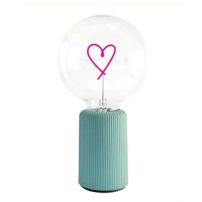 Mitb Heart Portable Table Lamp In Blue
