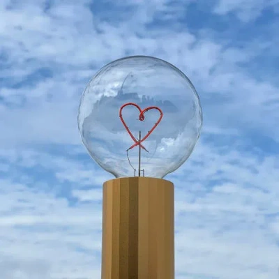 Mitb Heart Portable Table Lamp In Green