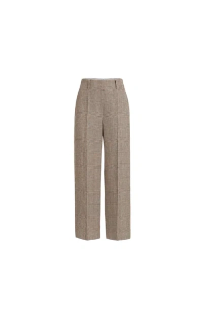 Brunello Cucinelli Square Cigarette Trousers In Brown