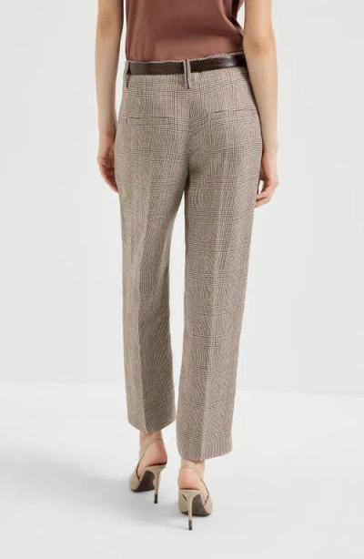 Brunello Cucinelli Square Cigarette Trousers In Brown