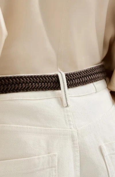 Brunello Cucinelli Monili-loop-detail Trousers In White