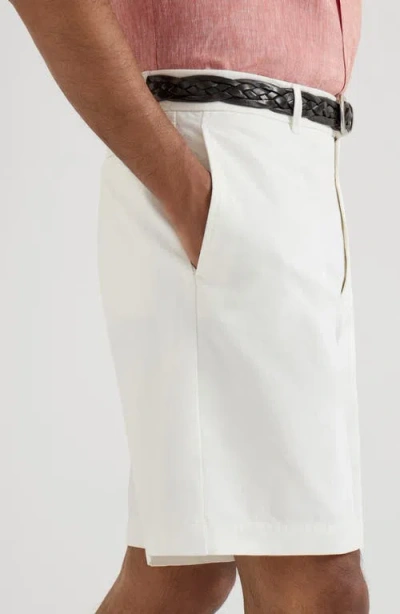Brunello Cucinelli Garment-dyed Cotton Bermuda Shorts In White