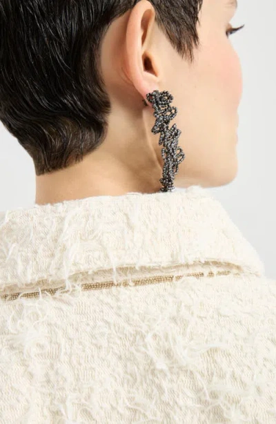 Brunello Cucinelli Fuzzy Denim Outerwear Jacket In Neutral