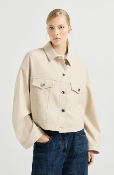 Brunello Cucinelli Lightweight Cloth Outerwear Jacket In Neutral