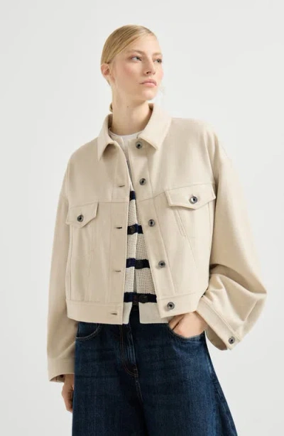 Brunello Cucinelli Lightweight Cloth Outerwear Jacket In Neutral