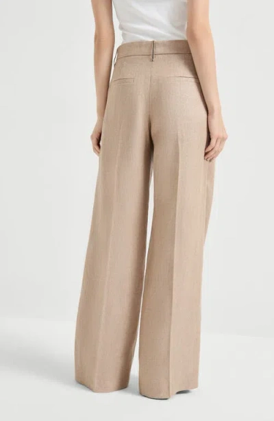 Brunello Cucinelli Loose Pleated Trousers In Pink