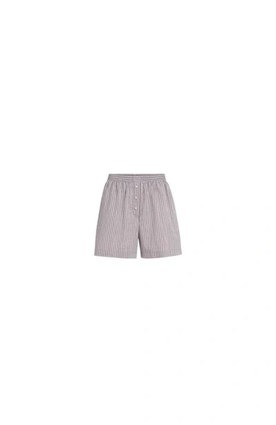 Brunello Cucinelli Pyjama-style Shorts With Monili In Gray