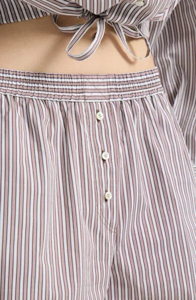 Brunello Cucinelli Pyjama-style Shorts With Monili In Gray