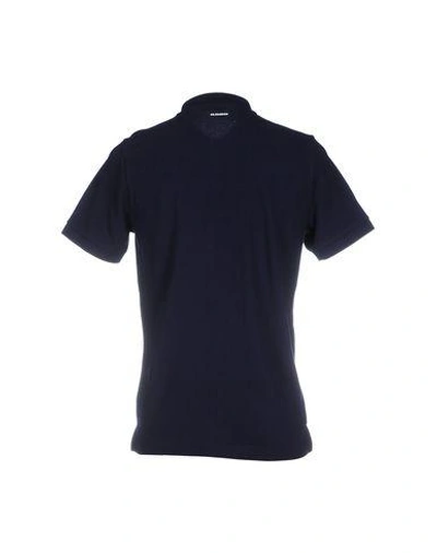 Shop Jil Sander Polo Shirts In Dark Blue
