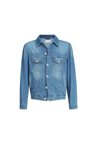 Brunello Cucinelli Denim Four-pocket Jacket In Blue