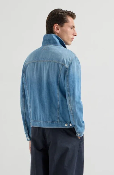 Brunello Cucinelli Denim Four-pocket Jacket In Blue