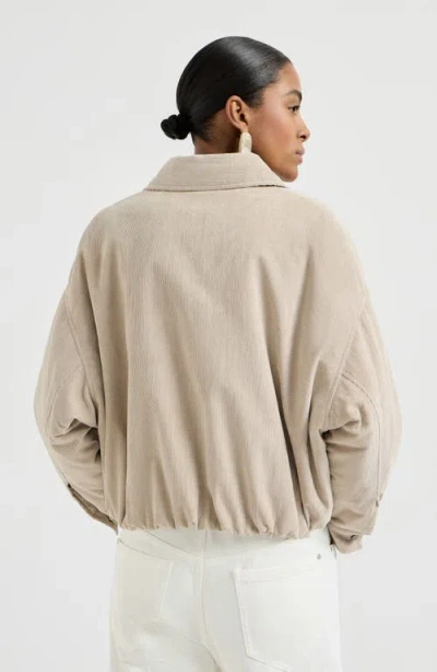 Brunello Cucinelli Vintage Corduroy Outerwear Jacket In Brown