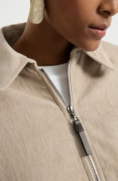 Brunello Cucinelli Vintage Corduroy Outerwear Jacket In Brown