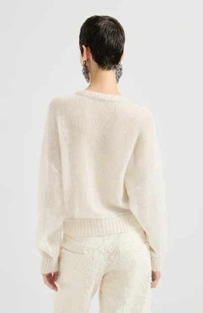 Brunello Cucinelli Mohair And Wool Sweater In Neutral