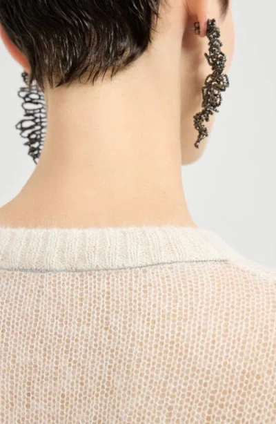 Brunello Cucinelli Mohair And Wool Sweater In Neutral