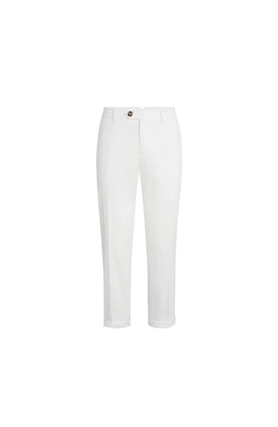Brunello Cucinelli Button-fastening Belt-loops Trousers In White
