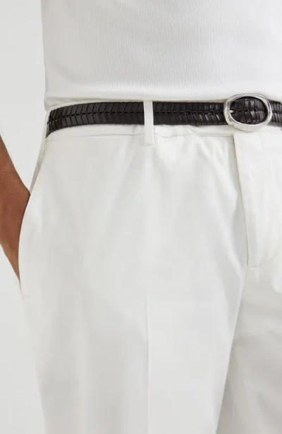 Brunello Cucinelli Button-fastening Belt-loops Trousers In White