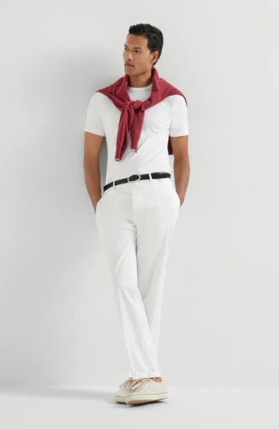 Brunello Cucinelli Button-fastening Belt-loops Trousers In White