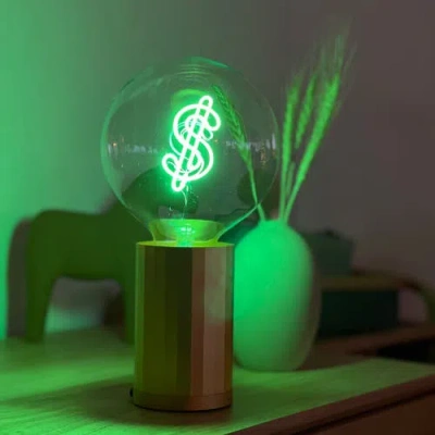 Mitb Dollar Sign Portable Table Lamp In Gold