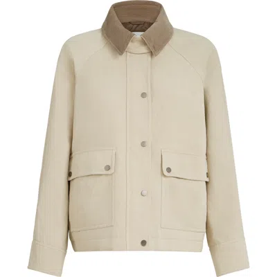 Brunello Cucinelli Canvas Outerwear Jacket In Neutral