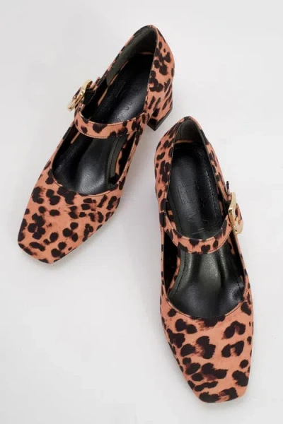 Prologue Shoes Dolva Block Heel Mary Jane Pump In Animal Print