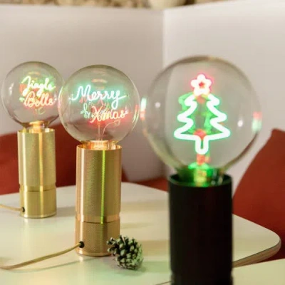 Mitb Merry Xmas Portable Table Lamp In Blue