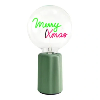 Mitb Merry Xmas Portable Table Lamp In Green