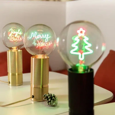 Mitb Merry Xmas Portable Table Lamp In Yellow