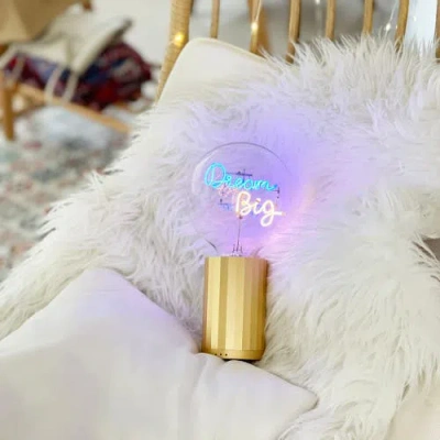 Mitb Dream Big Portable Table Lamp In Gold