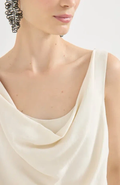 Brunello Cucinelli Fluid Twill Top In Neutral