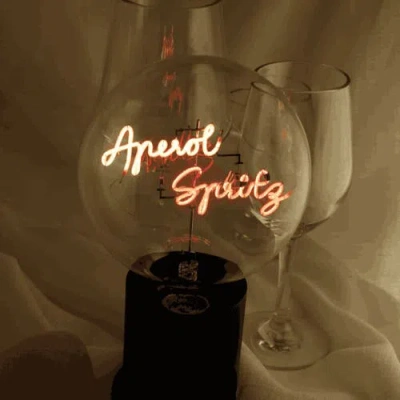 Mitb Aperol Spritz Portable Table Lamp In Black