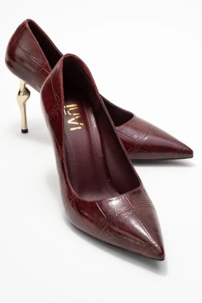 Prologue Shoes Hudson Pointed Toe Pump In Burgundy