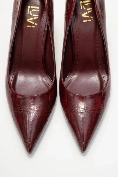 Prologue Shoes Hudson Pointed Toe Pump In Burgundy