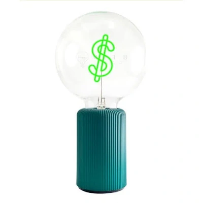 Mitb Dollar Sign Portable Table Lamp In Green